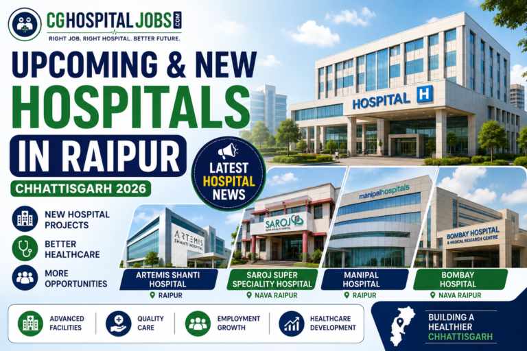Upcoming & New Hospitals in Raipur Chhattisgarh | Raipur Hospital News | Cg hospital Job