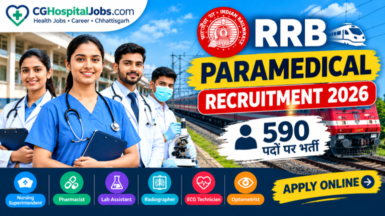 RRB paramedical Recruitment 2026 | Paramedical Vacancy In Railway | RRB paramedical Job | 590 Posts Online Apply